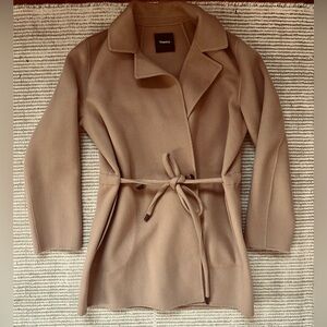 Theory Camel Belted Trench Coat